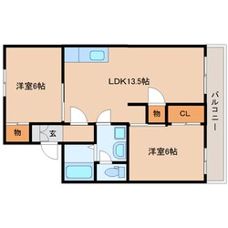 長沼駅 徒歩18分 2階の物件間取画像